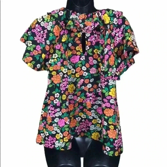 ASOS Floral Multicolor Blouse Size 6–B4 - Picture 2 of 7